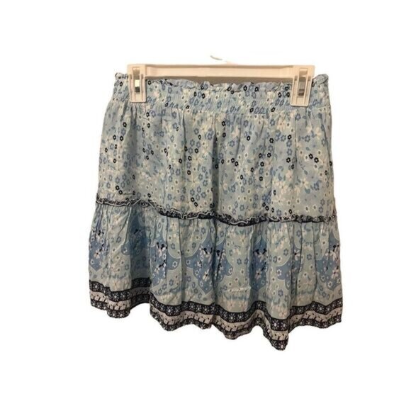 Princess Polly Morning Mist Blue Floral Mini Skirt‎ - Picture 2 of 2
